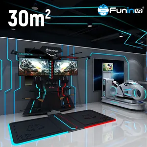 Thực Tế Ảo Trong Nhà VR Công Viên Giải Trí Đi Xe Mô Phỏng Một Cửa VR Park Soluation VR Simulator 50-300 Mét Vuông