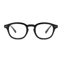 Montures de lunettes optiques rondes géométriques en acétate TR avec bordure audacieuse pour lunettes de vue unisexe OEM ODM