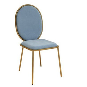 Café de metal de Oro de las piernas de comedor Silla de terciopelo rosa silla moderno vestidor maquillaje danés Silla de comedor - Product Image 5