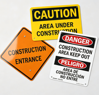 Señales de Seguridad para la Construcción, Señales de Advertencia de Seguridad en el Sitio de Trabajo, Señales de Peligro y Precaución, Señales Personalizadas de Aluminio y PVC para Obras de Construcción