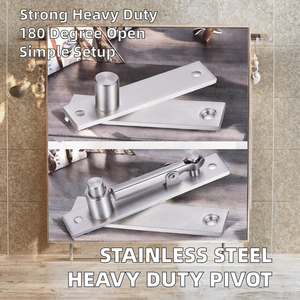 Charnière pivotante robuste en acier inoxydable, ouverture à 180 degrés, quincaillerie pour connexion de rotation de porte en bois - Product Image 2