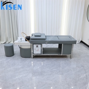 Kisen Home Use <b>Portable</b> Shampoo Bed Spa Sauna Scalp Massage Head Rest Water Circulation and Soothing Light Therapy - Product Image 3