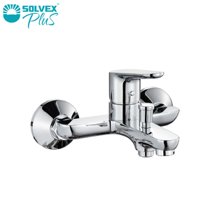 SOLVEX Robinet <span class=keywords><strong>de</strong></span> <span class=keywords><strong>douche</strong></span> <span class=keywords><strong>mitigeur</strong></span> chaud/froid en laiton <span class=keywords><strong>de</strong></span> haute qualité <span class=keywords><strong>pour</strong></span> salle <span class=keywords><strong>de</strong></span> bain d'appartement, jet doux, valve en céramique, montage mural, garantie 5 ans - Product Image 2