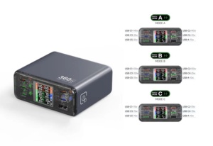 Station de charge USB C PD GAN 360W 6 ports pour plusieurs appareils 140W 100W PD3.1,3.0 <span class=keywords><strong>Chargeur</strong></span> pour <span class=keywords><strong>Kindle</strong></span>, téléphone, tablette, ordinateur portable - Product Image 5