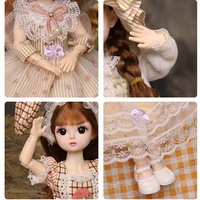 BJD — poupée princesse de maquillage pour petite fille, avec 21 épaules amovibles, 30cm, vêtement à la mode DIY, jouet cadeau, 1/6