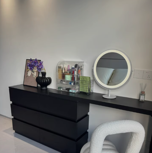 Espejo de Maquillaje <span class=keywords><strong>ECOLIVING</strong></span> con Luces LED Inteligentes Táctiles Regulables, Estilo Art Deco, Forma de Nube Irregular, Material Flotante - Product Image 2