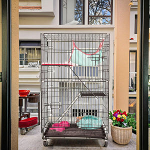 Ultimo <span class=keywords><strong>Design</strong></span> 2022 Pet grande gabbia pieghevole filo di ferro gabbia di trasporto pieghevole per cani da compagnia - Product Image 2