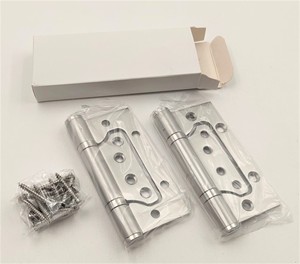 Charnière papillon brossée de 4 pouces en acier inoxydable avec roulement à billes, silencieuse et dissimulée, avec vis pour <span class=keywords><strong>porte</strong></span> intérieure en <span class=keywords><strong>bois</strong></span> de chambre - Product Image 6