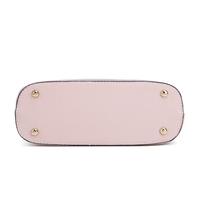 Mini sac seau pour femme Sac à main en cuir pour femme Bandoulière Sac à main à bandoulière Chaînes Tassel Rivet Décorations Fermeture à glissière ouverte