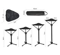 Chaise portable mobile ultralégère pour l'observation des oiseaux Tabouret compact en alliage d'aluminium