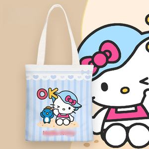 Wholesale Cartoon Kitty Shoulder Bags Oversized Cute Canvas Tote Bag <strong>for</strong> Valentines Day, Birthday, Library Present, Book Lovers - Product Image 4