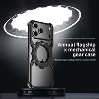 Coque de support magnétique en aluminium à engrenages mécaniques pour séries 15 et 16, avec refroidissement par ventilation, trou de câble dissimulé, résistance aux chocs et anti-traces de doigts
