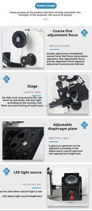 IKEME <span class=keywords><strong>1600X</strong></span> 실험실 교육 HD 디스플레이 단안 디지털 현미경 학생 현미경 쌍안 생물 현미경 - Product Image 6