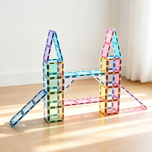 Blocs de construction magnétiques MAGPLAYER, tuiles magnétiques rectangulaires, jouets pour enfants - Product Image 5