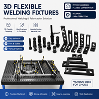 Kit de serrage de positionnement pour table de soudage en fonte, avec gabarit et dispositif de soudage 3D résistants à l'usure, pour l'assemblage et le positionnement des métaux