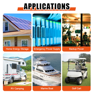 48V 51.2V chu kỳ sống sâu LiFePO4 pin năng lượng mặt trời 12V 24V 300ah 280ah 200AH 100Ah pin Lithium ion Phosphate cho xe Golf - Product Image 6