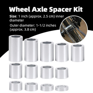 Kit de espaciadores para eje de rueda de motocicleta, diámetro interior de 3/4 pulgadas, diámetro exterior de 1-1/8 pulgadas para modelos Harley Davidson Bobber Cruiser - Product Image 3