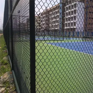 Vente en gros, largement utilisé dans l'école ou le stade, clôture à maillons de chaîne en métal de 10 pieds