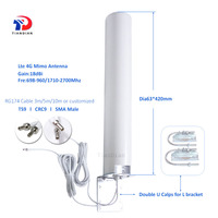 Antena de plato grande de largo alcance Omni direccional CRC9 TS9 LTE Lte 18dBi Mimo Router Antena 4G