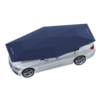 Abri de voiture pliable mobile, protection UV, abri de voiture semi-automatique, parapluie de voiture portable, protection UV imperméable