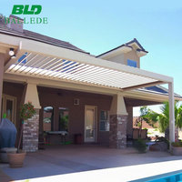 Pergola bioclimatique autoportante en aluminium moderne pour terrasse, gazebo pergola