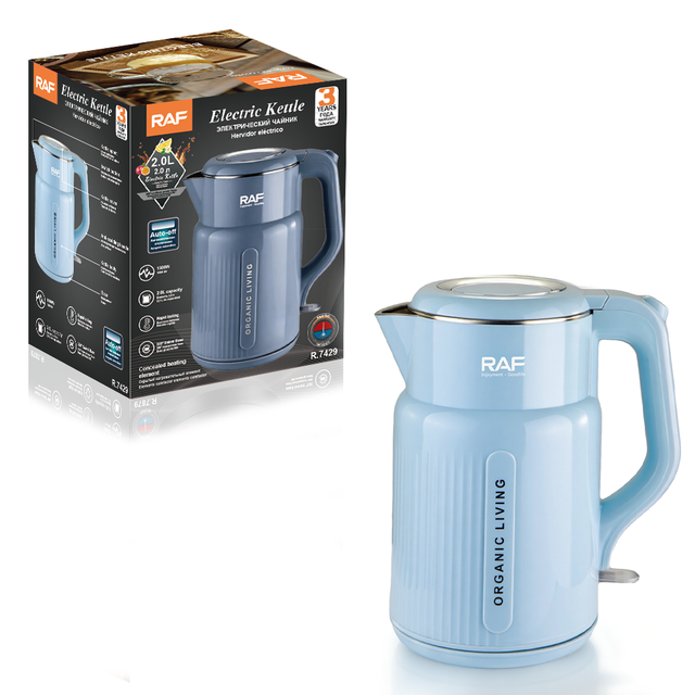 RAF R.7429 Electric Water Kettle 2.0L Household Tea Boiler 1500W Fast Heating Kitchen Appliance With Swivel Base Design