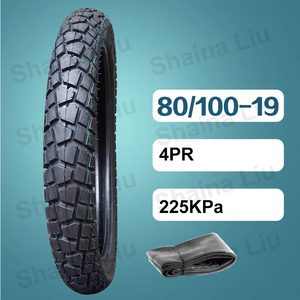 Pneumatico <span class=keywords><strong>e</strong></span> Camera d'Aria per Bicicletta Elettrica <span class=keywords><strong>e</strong></span> Moto da Strada 19 Pollici 19\" 80/100-19 - Product Image 2