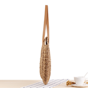 <span class=keywords><strong>Bolso</strong></span> de cesta de Palma 2019 para mujer, bolsos de paja redondos tejidos a mano, <span class=keywords><strong>bolso</strong></span> de playa <span class=keywords><strong>ovalado</strong></span> Natural, <span class=keywords><strong>bolso</strong></span> grande circular, envío directo - Product Image 3