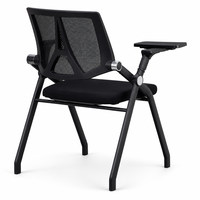 Chaise de bureau ergonomique pliable, chaise d'ordinateur confortable, chaise d'étude à dossier haut, chaise de formation, chaise de réunion exécutive, chaise de bureau professionnelle