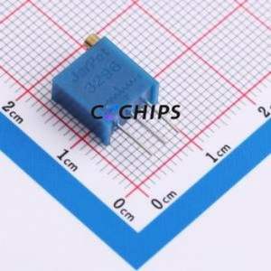 Resistencia Ajustable/Potenciómetro 3296W-1-102LF, Componente de Orificio Pasante (THT)-3P, 9.5x4.9mm, Resistencia de 1kOhm, 10%, 500mW, 250ppm ℃ - Product Image 1