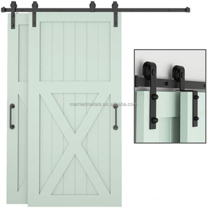 <span class=keywords><strong>Kit</strong></span> complet <span class=keywords><strong>de</strong></span> quincaillerie pour <span class=keywords><strong>porte</strong></span> <span class=keywords><strong>coulissante</strong></span> minimaliste à monorail superposé, avec rail suspendu en acier au carbone - Product Image 5