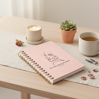 Diario de autocuidado personalizado con espiral, planificador diario, manifestación de bienestar, reflexión espiritual, cuaderno guía A5, papel duro