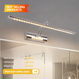Luminaires LED modernes pour salle de bain, à poser au-dessus du miroir, barre lumineuse noire mate avec abat-jour en acrylique - Product Image 3