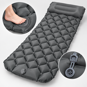 Matelas de couchage gonflable individuel en TPU avec pompe à pied intégrée, léger, forme enveloppe, résistant à l'humidité, 2 saisons, écologique - Product Image 3