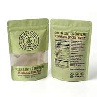 Sachets Doypack Personnalisés à Faible MOQ avec Fenêtre Transparente et Fermeture Éclair pour Emballage Alimentaire (Fruits Secs, Noix, Snacks, Chips)