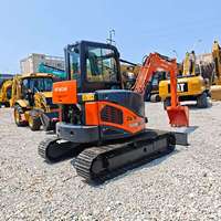 Mini-excavatrice sur chenilles Hitachi ZX50U d'occasion, modèle 2024, fabriquée au Japon, compacte, 5 tonnes, moteur Yanmar