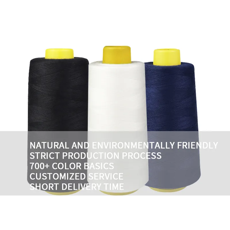 20/2 30/2 40/2 50/2 60/2 dyed paper cone dye tube Ring spun 100% spun polyester yarn for sewing thread