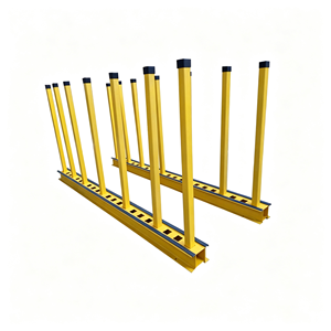 Carretilla de Empuje de Grado Industrial Tipo A, Plataforma de Acero Perforado de 120x75cm, Carga de 1500kg, Ruedas con Núcleo de Hierro de 8 Pulgadas, Mango Ergonómico Plegable - Product Image 4