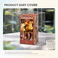 Kit de Bricolage Artisanat en Bois Floral Européen DIY Book Nook Miniature Métal Plastique Papier Lumière LED Puzzle 3D en Bois Cadeau Échelle 1:32