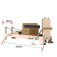 Usine haut de gamme personnalisé Portable Pilates Reformer de haute qualité en bois massif réglable et durable pour Body & Pilates Studio