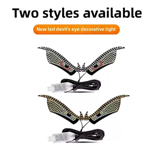 Bande Lumineuse LED Décorative Œil de Diable pour Vitre Arrière de Voiture, Panneau d'<span class=keywords><strong>Expression</strong></span> USB pour Pare-Brise et Lunette Arrière - Product Image 5