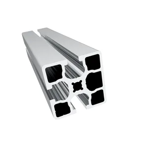 Personalización 6063 fabricante de marcos de aluminio de extrusión de oro Perfil de ranura en T para equipos de manejo de materiales Máquina modular