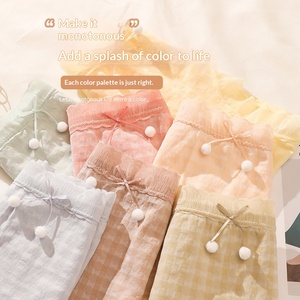 Pantaletas sin Costuras de <span class=keywords><strong>Tallas</strong></span> <span class=keywords><strong>Grandes</strong></span> al por Mayor, de Cintura Media, Cómodas y Transpirables, con Encaje, para <span class=keywords><strong>Mujer</strong></span> - Product Image 1