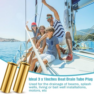 Brass Overflow Drain Tube 1-1/4x3 Inch Transom Splashwell Livewell Baitwell Installation Sea Water Marine <b>Yacht</b> Boat Hardware - Product Image 2