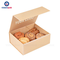 2025 OEM gâteau de luxe pliant alimentaire à emporter emballage en carton Logo personnalisé imprimé cadeau bijoux emballage boîte de papier