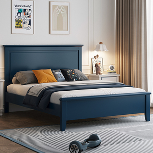 Cama Infantil <span class=keywords><strong>de</strong></span> <span class=keywords><strong>Madera</strong></span> Maciza Resistente, Tamaño Completo, Estilo Minimalista en Tono Crema, Muebles <span class=keywords><strong>de</strong></span> Dormitorio para Apartamentos Pequeños, Sala <span class=keywords><strong>de</strong></span> Estar para Niños - Product Image 3