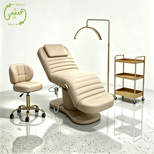 Lettino Estetico Elettrico a 3 Motori, Regolabile in Altezza, Reclinabile, per Massaggi, Trattamenti Ciglia, Tatuaggi, Saloni Estetici e Cliniche - Product Image 1