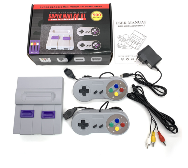 2026 Mini Family 8-Bit TV Video Game Console Built-in 500 Classic Games with 2 Controllers Joysticks & Game Controllers