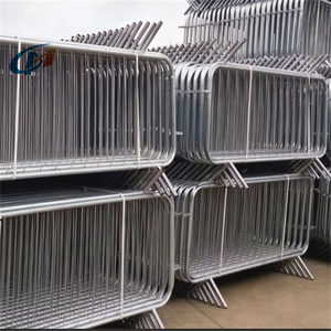 Barrière piétonnière de barrière provisoire de pied de type V barrière en acier galvanisée barrière de contrôle des foules - Product Image 6