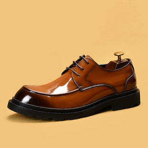 Los artículos de primera mano de cuero para hombre S0051Y están llenos de zapatos de negocios de cara brillante de charol Derby británico - Product Image 5